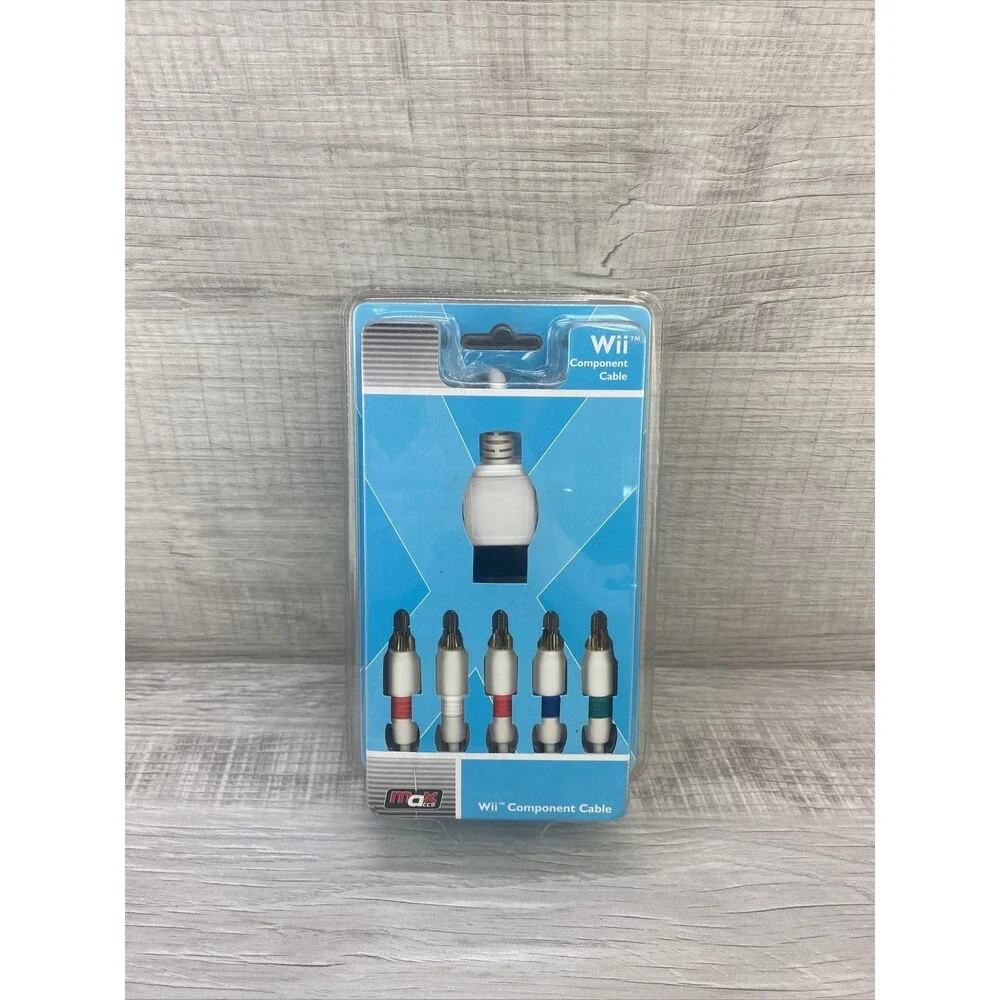 MaxAccs White Wired HDTV AV Audio Video Component Cable for Wii